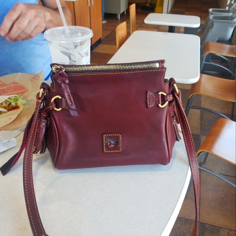 Dooney and Bourke Florentine mini satchel in color Bordeaux  just like new